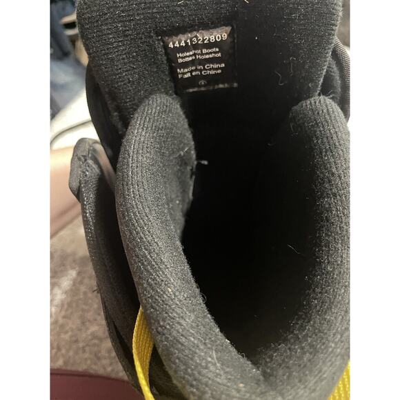 Ski-doo Holeshot BRP snowmobile boots 4441322809 size 8 lace up black yellow - Picture 7 of 10